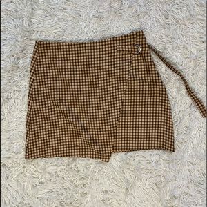 Hollister yellow plaid miniskirt